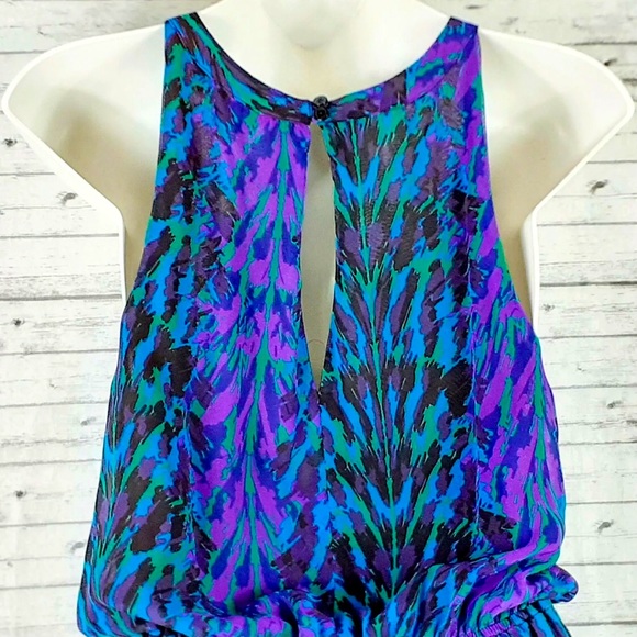 Express | Colorful Leopard Keyhole Dress - Picture 7 of 10